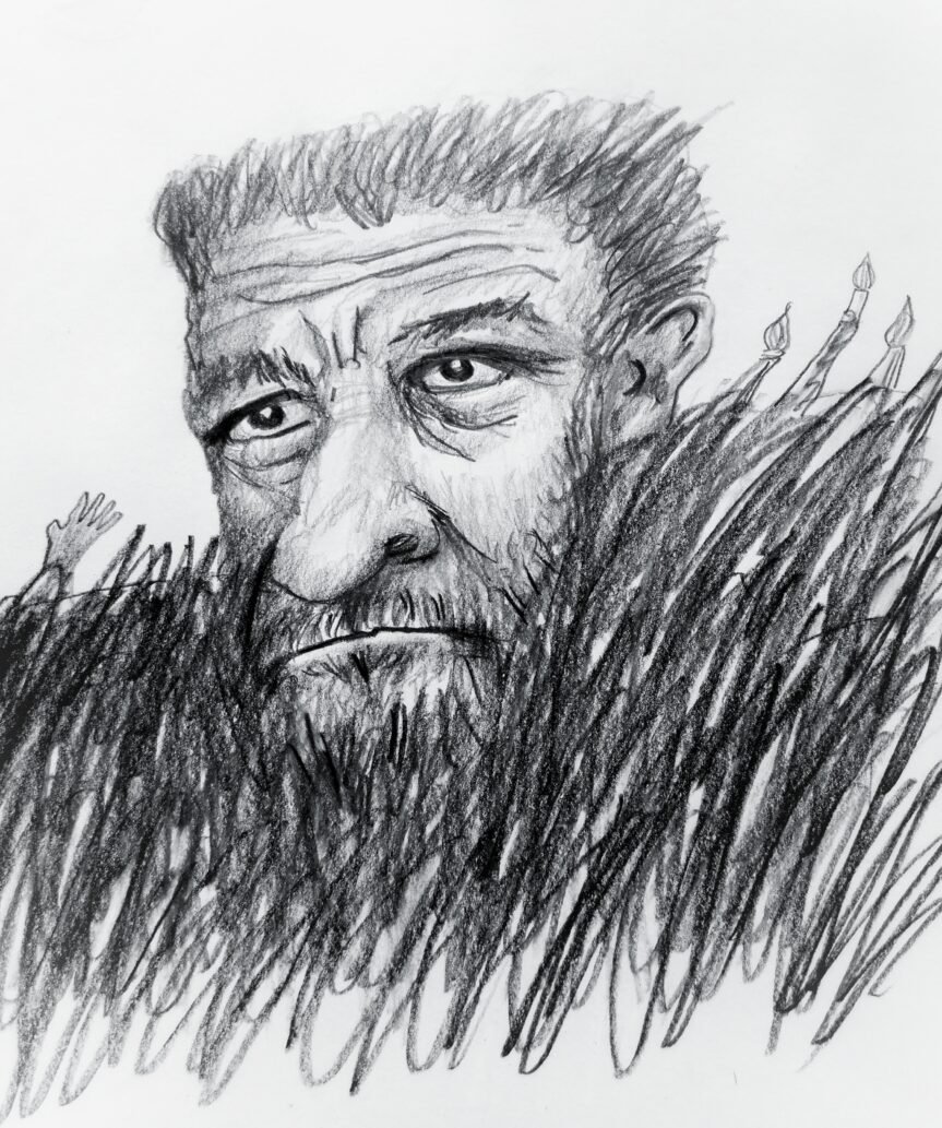 Luis Zilveti (Dibujo de Marcos Loayza).